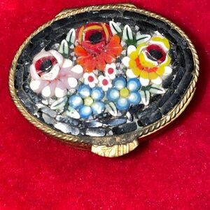 Vintage Italian Micro Mosiac Pill/Trinket Box